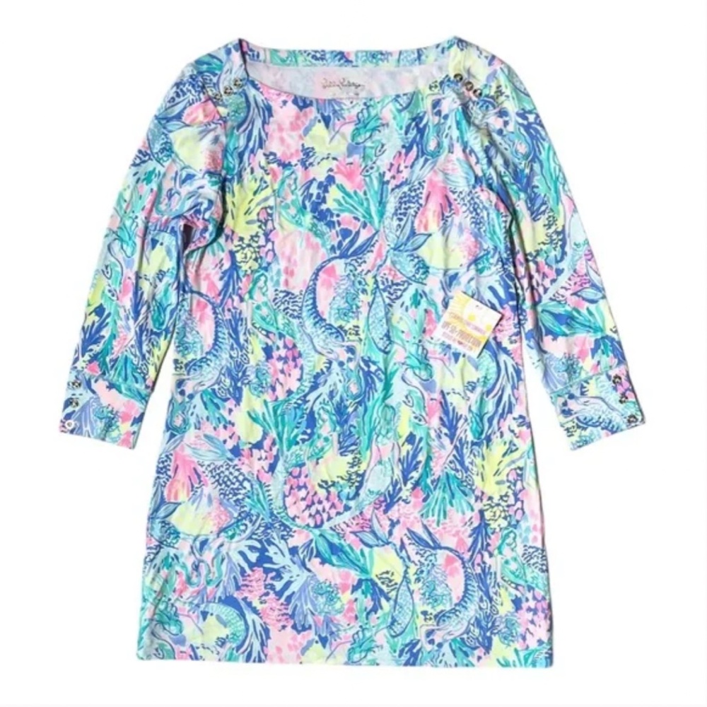 NWT Lilly Pulitzer UPF 50+ Sophie Mermaid Cove Dress - Picture 4 of 10